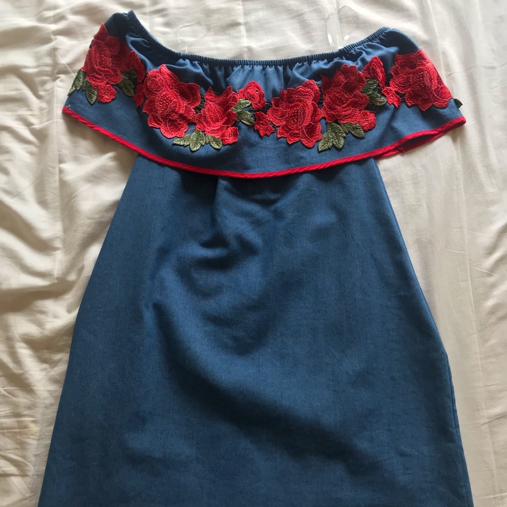 Strapless Denim Dress